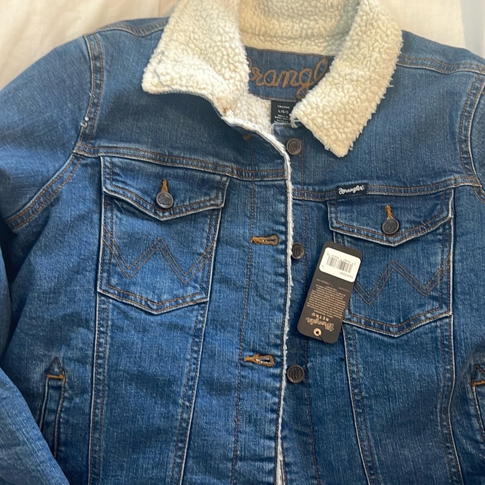 Wrangler Fleece lined denim jacket, never worn